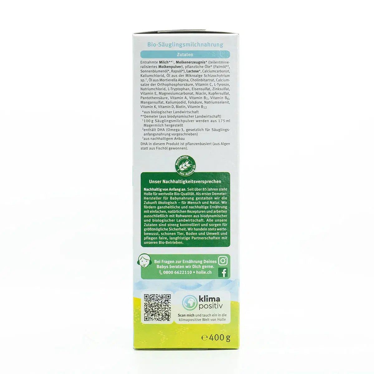Holle Stage 1 Organic Infant Formula | European Baby Formula | Nutrition facts