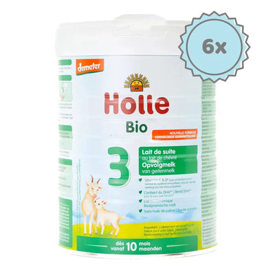 Holle Stage 3 (10+ Months) Goat Milk Formula: Dutch Version | Organic European Baby Formula | 6 cans
