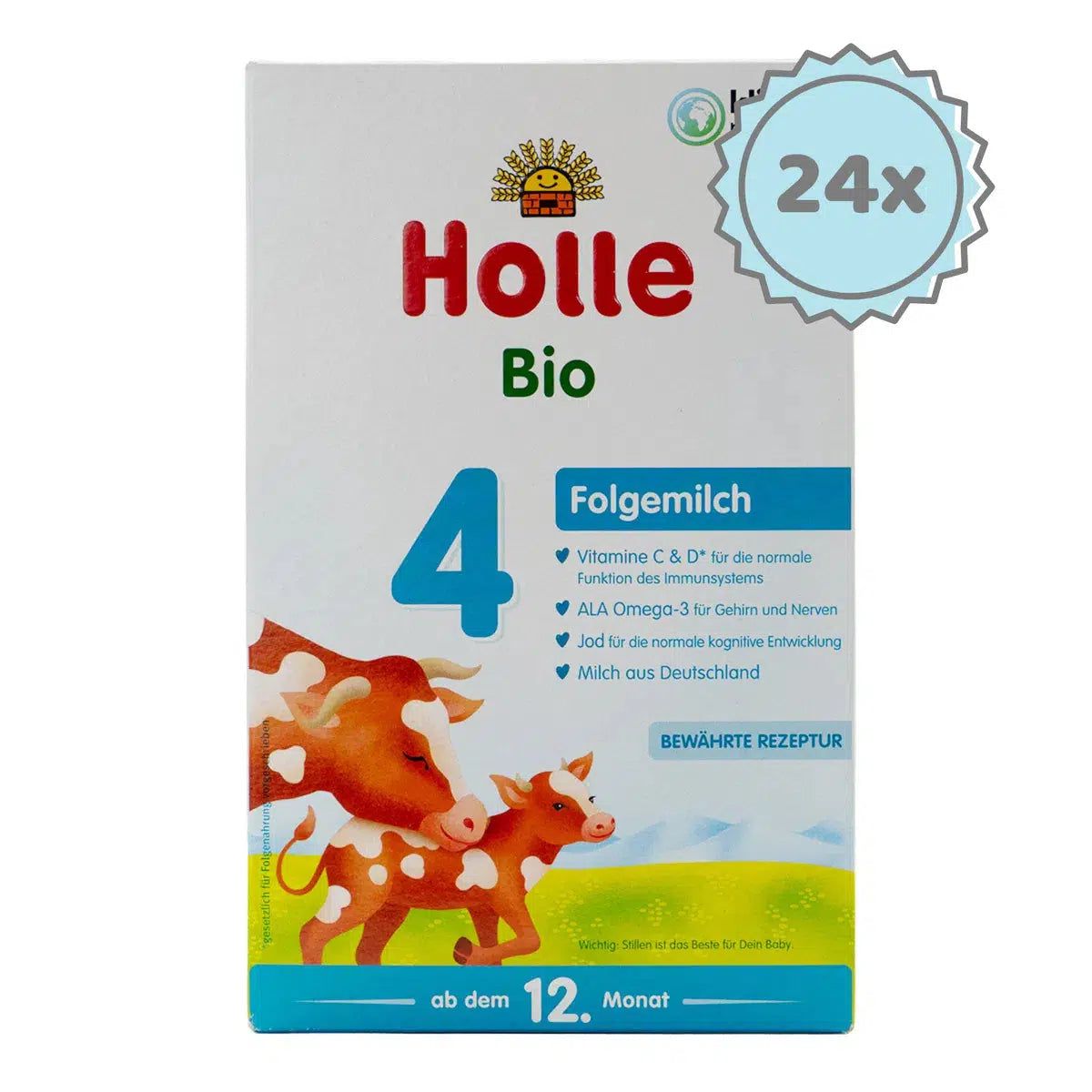 Holle Stage 4 (12+ Months) Organic Toddler Formula | Organic European Baby Formula | 24 boxes
