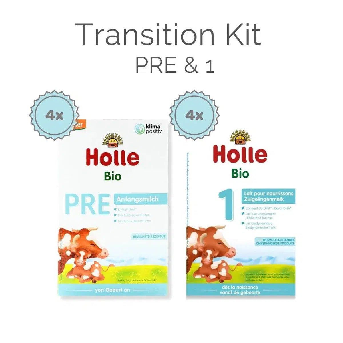 Holle Stage PRE / 1 Transition Kit (400g) - 8 Boxes