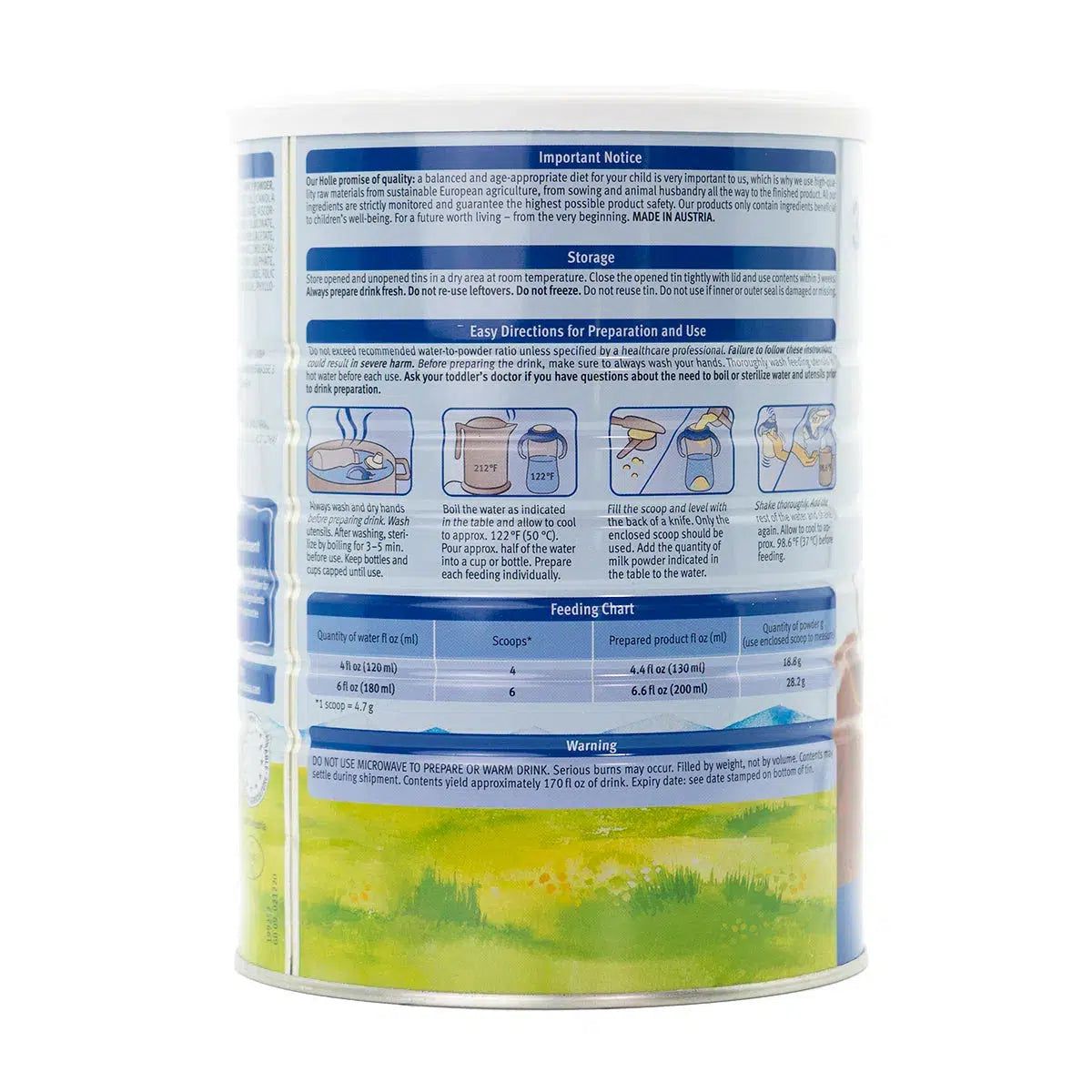 Holle Toddler (12+ Months) Cow Milk Formula: USA Version (800g) | Organic Baby Formula | Preparation