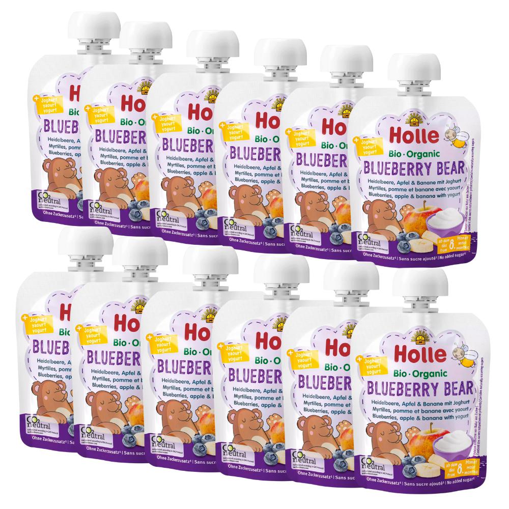 Holle Blueberry Bear: Blueberry, Apple, Banana & Yogurt (8+ Months) | Organic's Best Shop