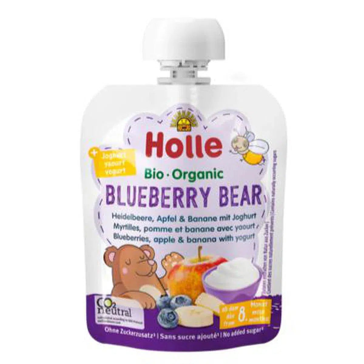 Holle Yogurt Blueberry Bear - Blueberry, Apple & Banana with Yogurt (85 g), from 8 months