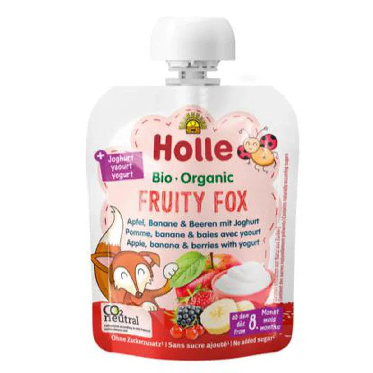 Holle Yogurt Fruity Fox - Apple, Banana & Berries with Yogurt (85 g), from 8 months