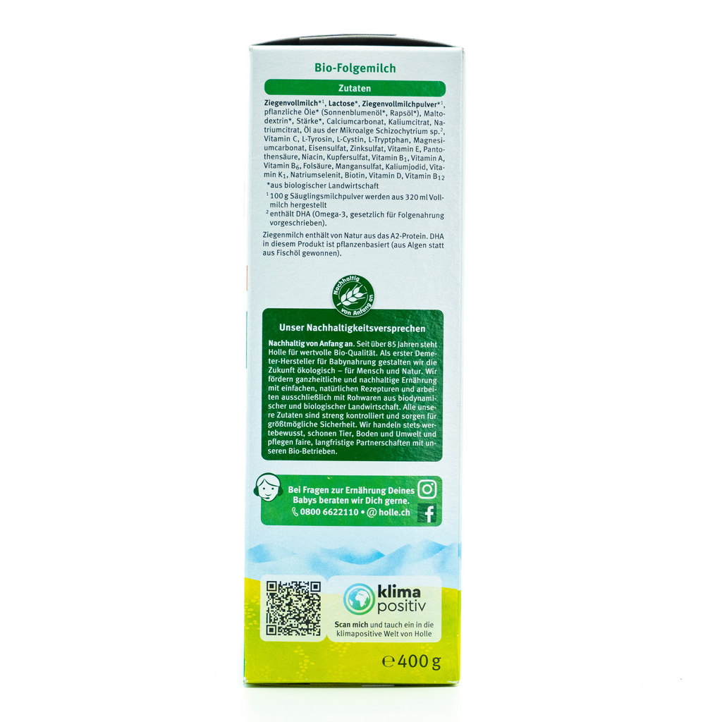 Holle Goat Stage 4 (12+ Months) Milk Formula Ingredients