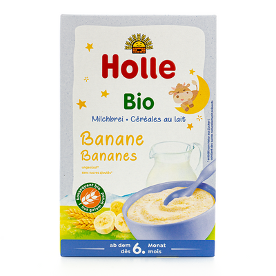 Holle Organic Milk Cereal with Bananas (6+ Months) | Organic Baby Cereal