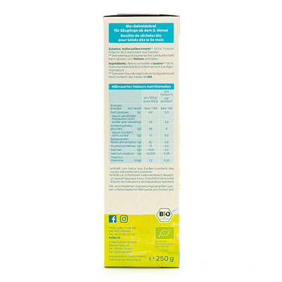 Holle Organic Oats Porridge (5+ Months) - 250g