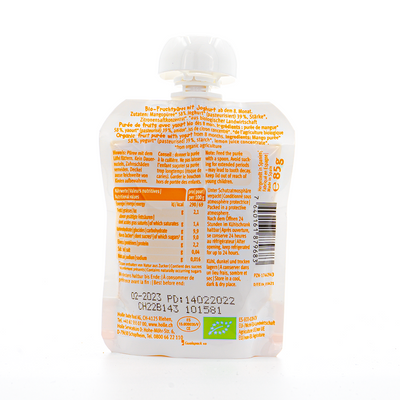 Holle Mango Monkey: Mango & Yogurt (8+ Months) - Nutrition facts