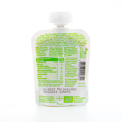 Holle Tasty Turtle: Apple, Pear & Yogurt (8+ Months) | Nutrition facts