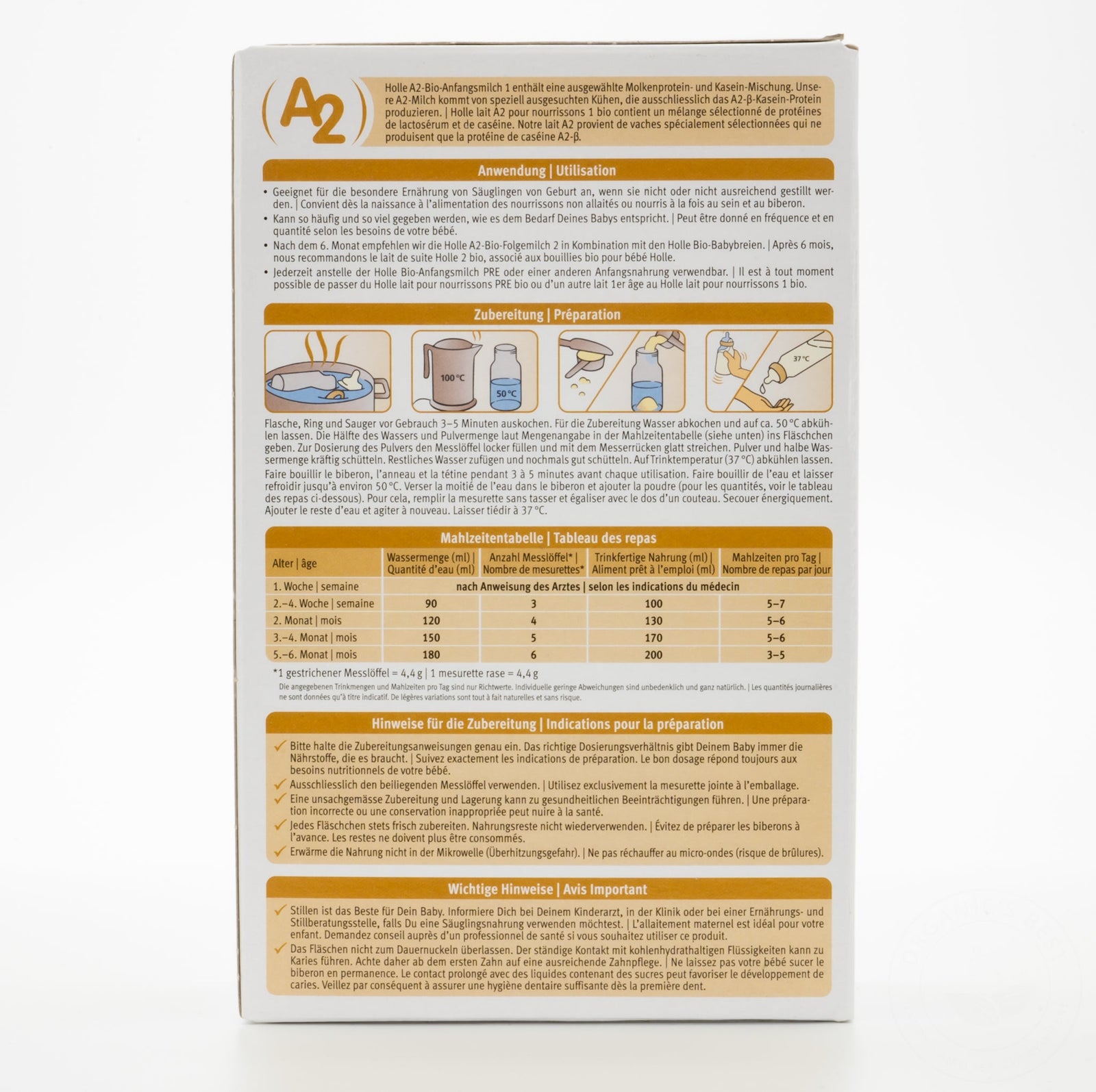 Holle A2 Stage 1 Formula (400g) - 54 Boxes