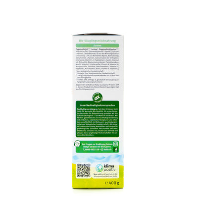 Holle Goat Milk Formula Stage Pre | Organic European Baby Formula | Ingredients 
