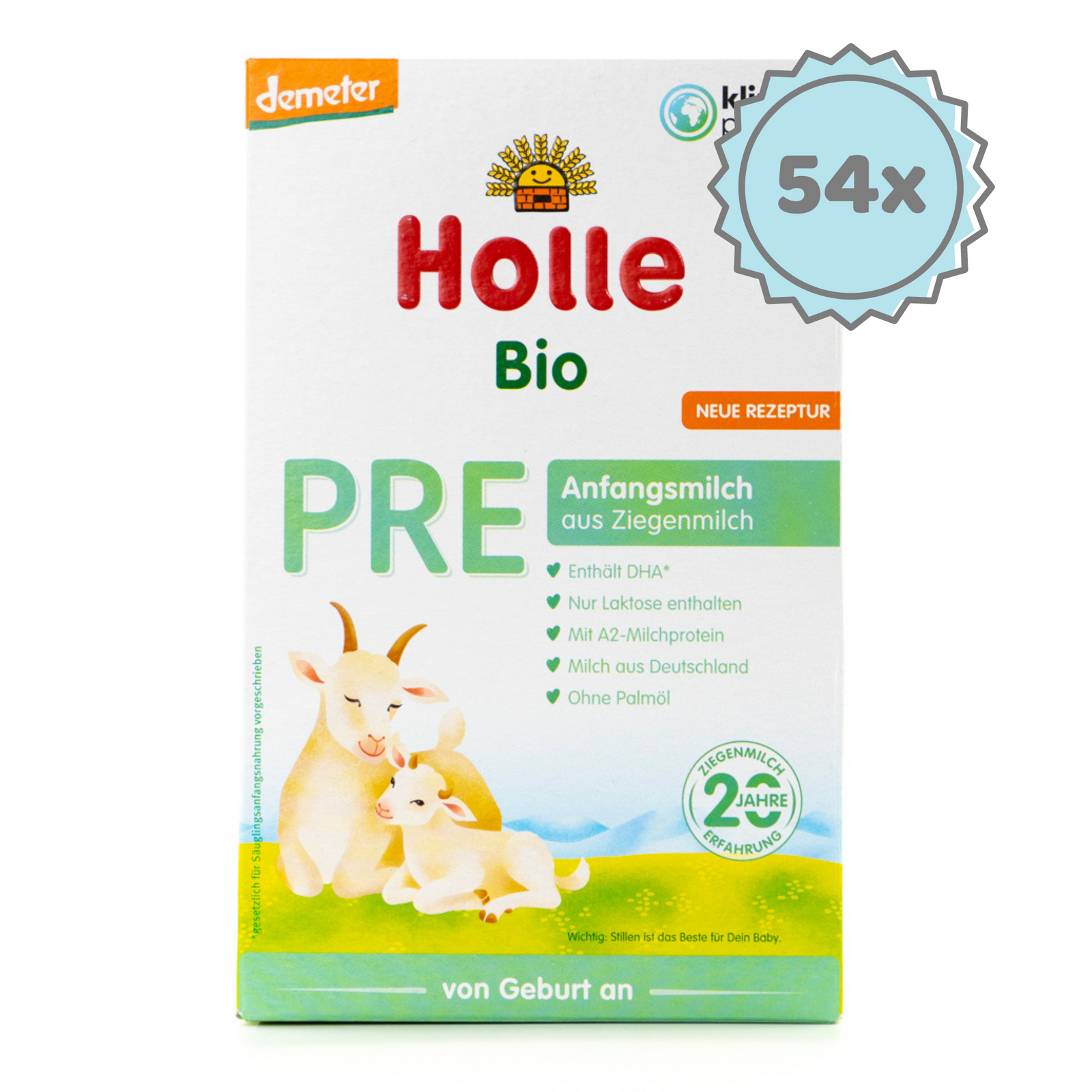 Holle Goat Milk Formula Stage Pre | Organic European Baby Formula | 54 boxes