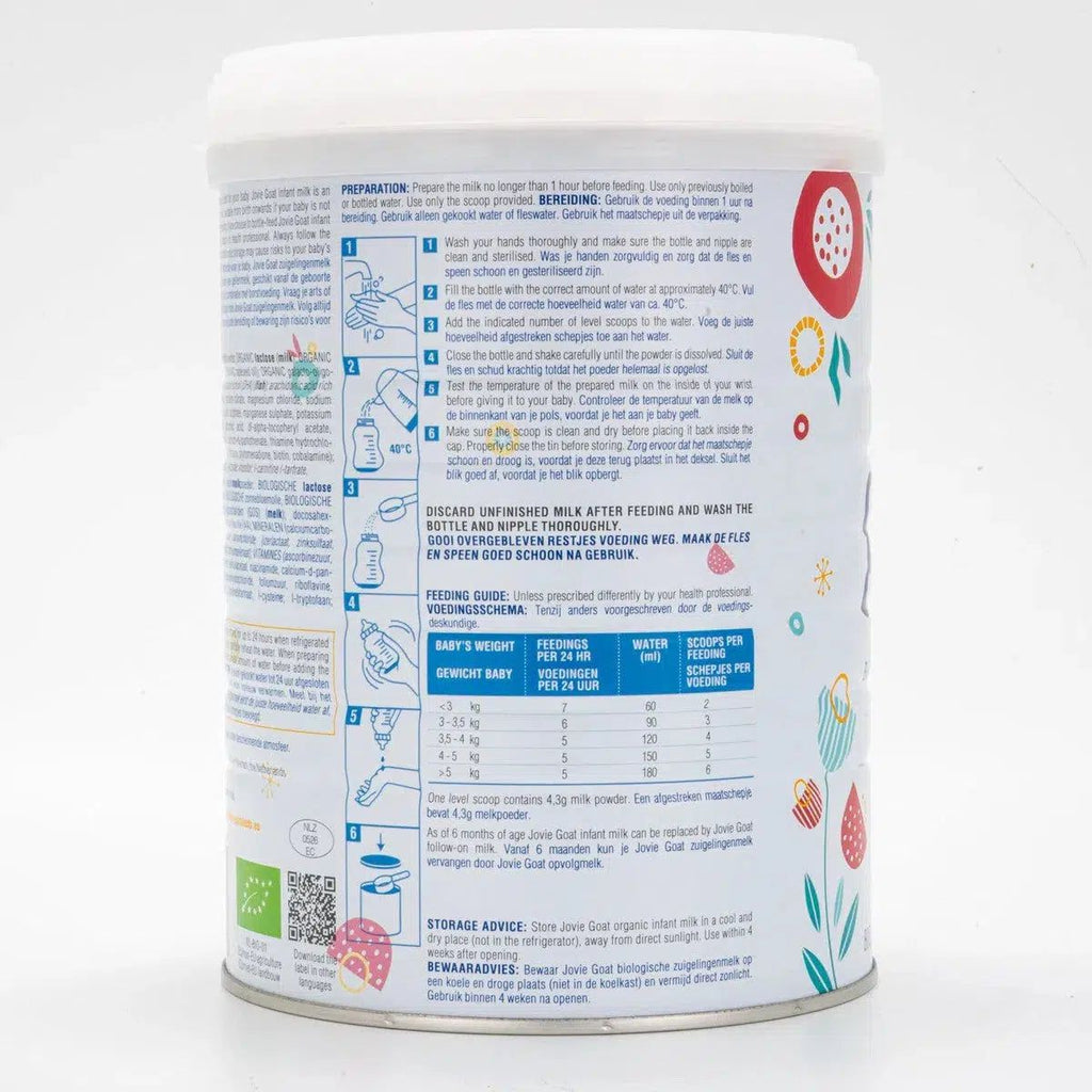 Jovie Stage 1 Organic Goat Milk Formula (800g) - 12 Cans