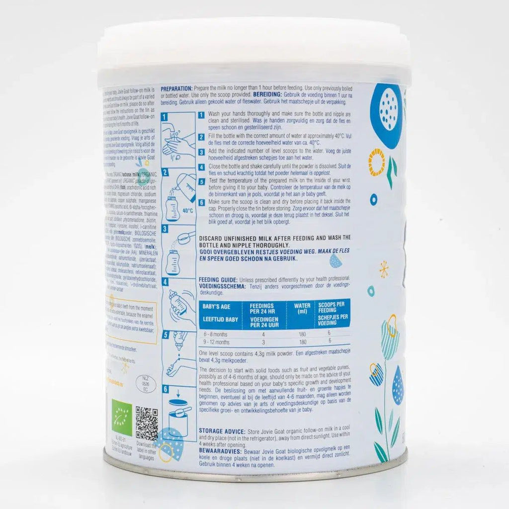 Jovie Stage 2 Organic Goat Milk Formula (800g) - 6 Cans