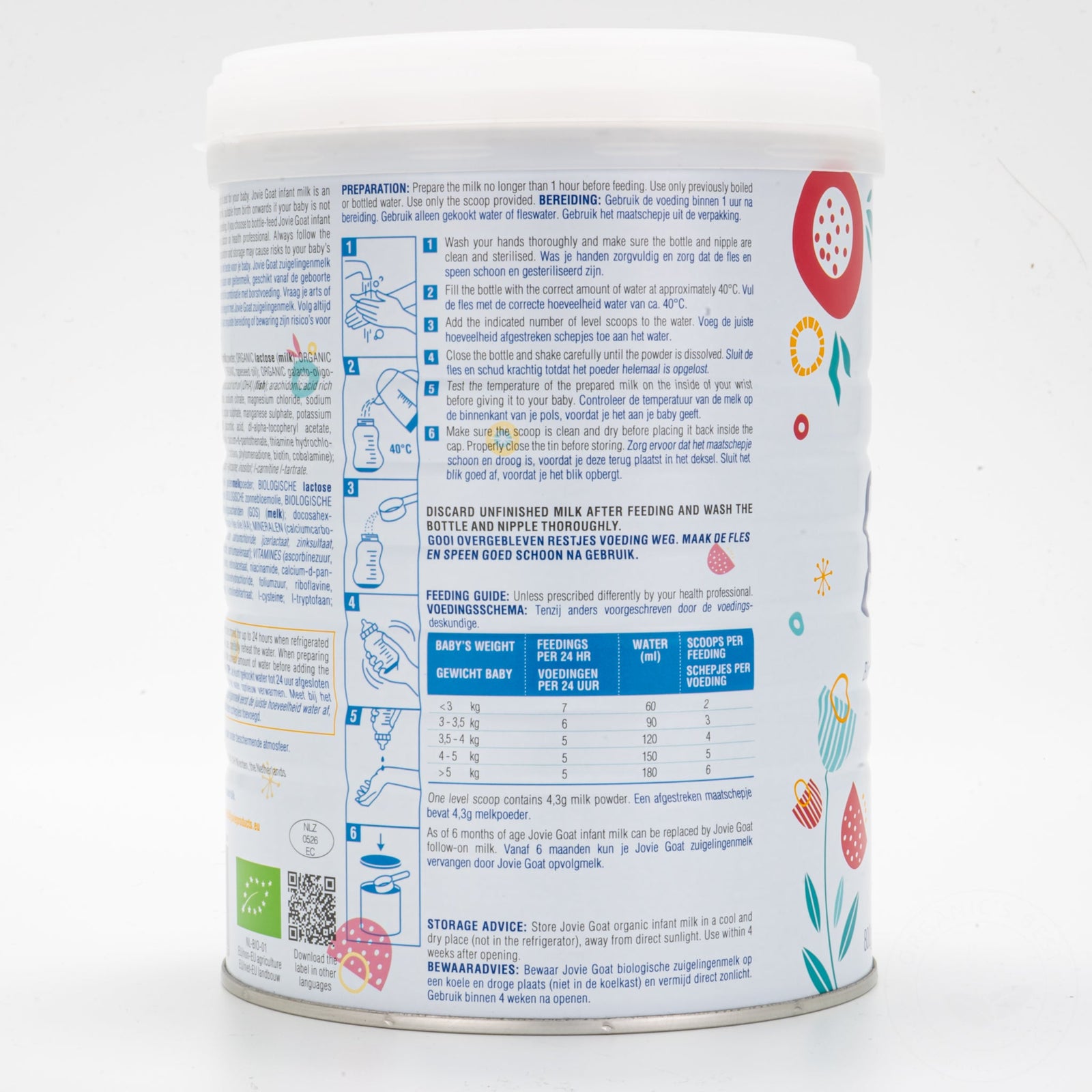 Jovie Stage 1 Organic Goat Milk Formula (800g) - 24 Cans