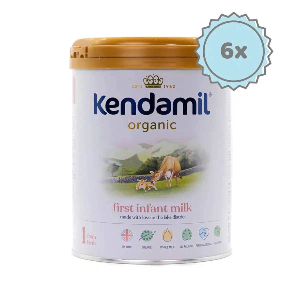 Kendamil Stage 1 Organic First Infant Milk Formula (800g) - 6 Cans