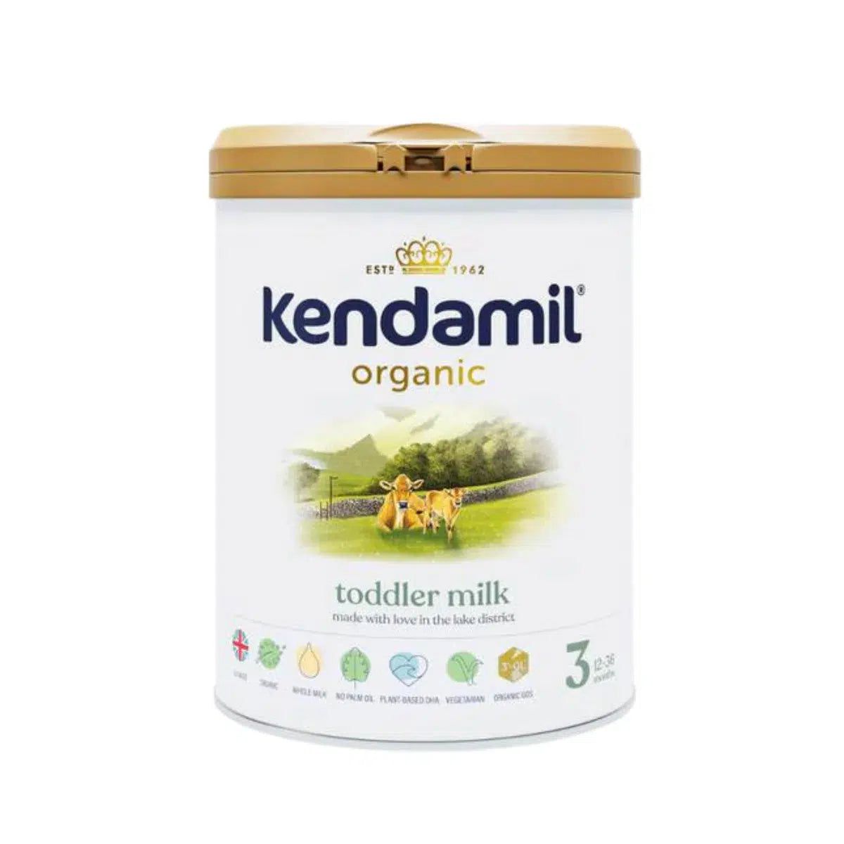 Kendamil Stage 3 (12+ Months) Organic Milk Formula (800g) - 18 cans