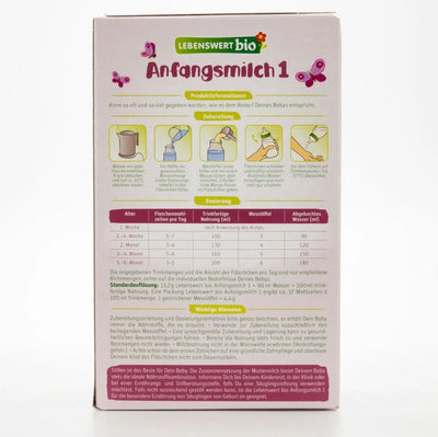 Lebenswert Bio Stage 1 (0-6 Months) Infant Formula | Baby Formula Preparation Instruction