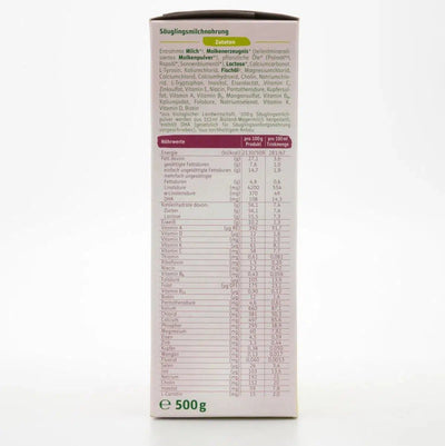 Lebenswert Bio Stage 1 (0-6 Months) Infant Formula | Nutrition Facts