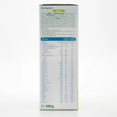 Lebenswert Bio Stage 2 (6-12 Months) Organic Formula | Nutrition Facts