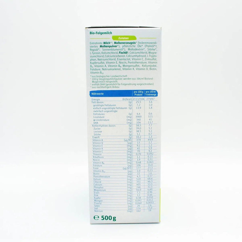 Nutrition Facts: Lebenswert Stage 2 Follow-on Infant Milk Formula