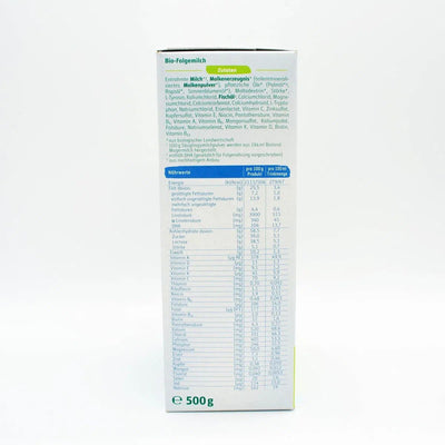 Nutrition Facts: Lebenswert Stage 2 Follow-on Infant Milk Formula