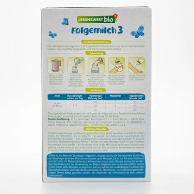 Lebenswert Bio Stage 3 (10+ Months) Organic Formula | Baby Formula Preparation Instruction