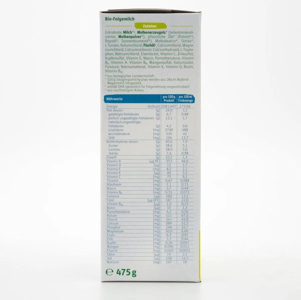 Lebenswert Bio Stage 3 (10+ Months) Organic Formula | Nutrition Facts