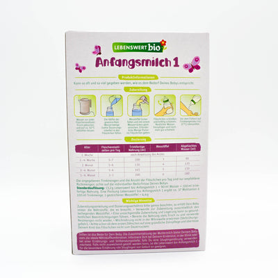 Preparation Description Lebenswert Stage 1 Infant Milk Formula
