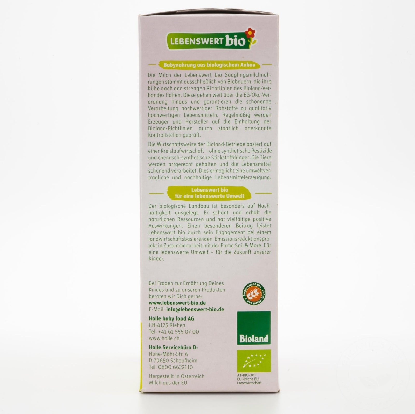 Lebenswert Bio Stage 1 (0-6 Months) Infant Formula Ingredients