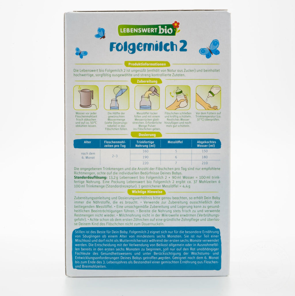 Lebenswert Bio Stage 2 (6-12 Months) Organic Formula | Baby Formula Preparation Instruction