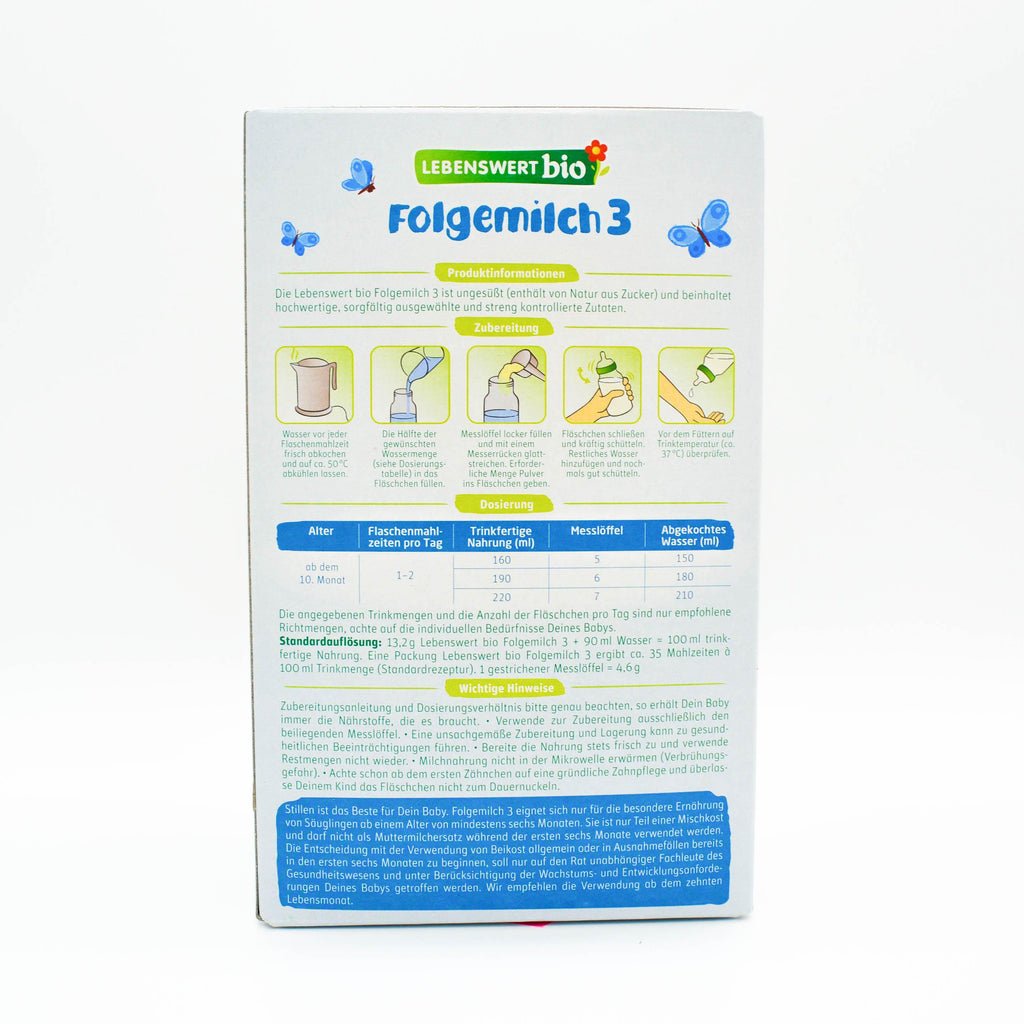 Preparation Description Lebenswert Stage 3 Baby Milk Formula