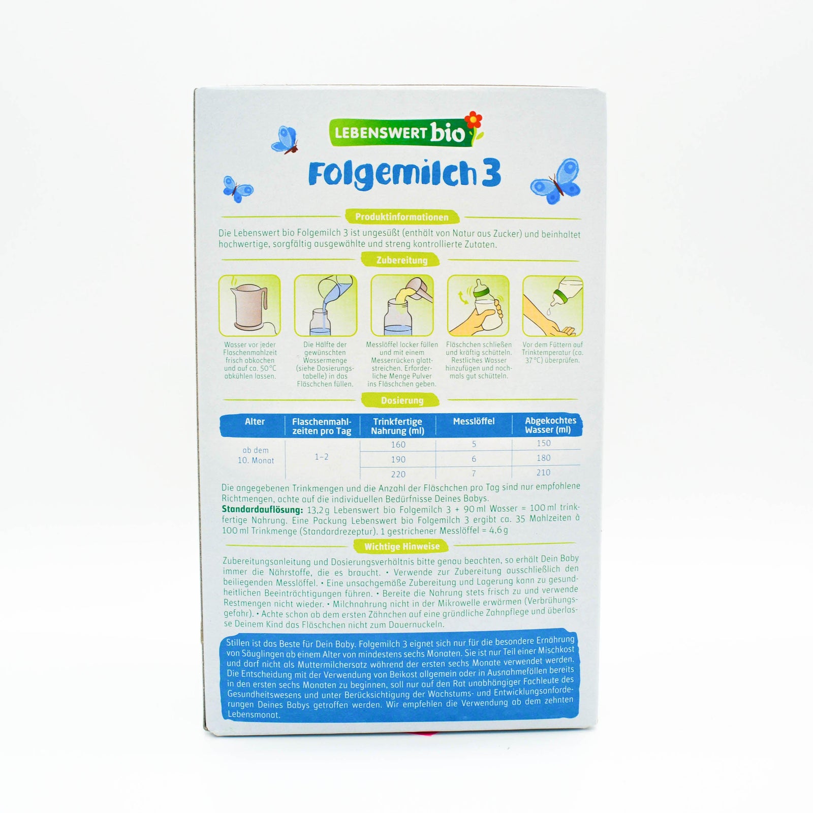 Preparation Description Lebenswert Stage 3 Baby Milk Formula