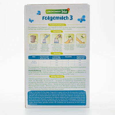 Lebenswert Bio Stage 3 (10+ Months) Organic Formula | Baby Formula Preparation Instruction