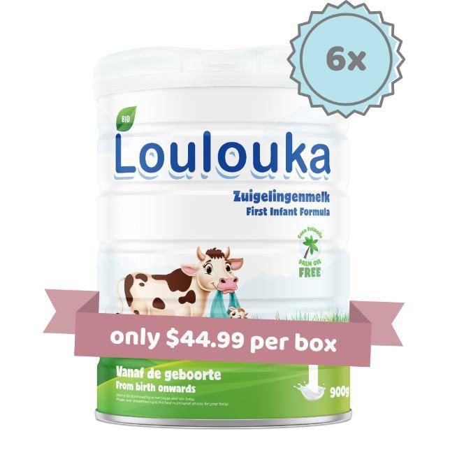 Loulouka Stage 1 Organic Baby Milk Formula (900g) - 6 Boxes