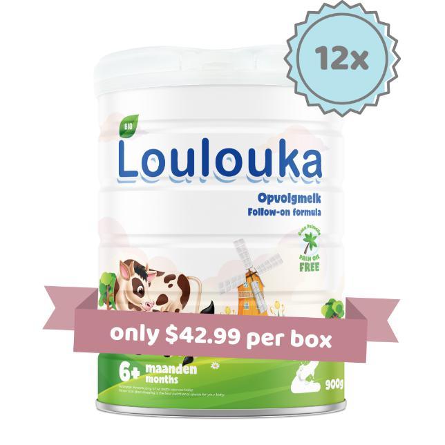 Loulouka Stage 2 Organic Baby Milk Formula (900g) - 12 Boxes