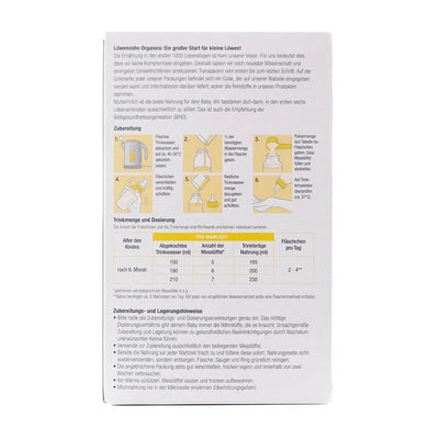 Löwenzahn Organics Goat Stage 2  | European Follow-On Baby Formula | Preparation