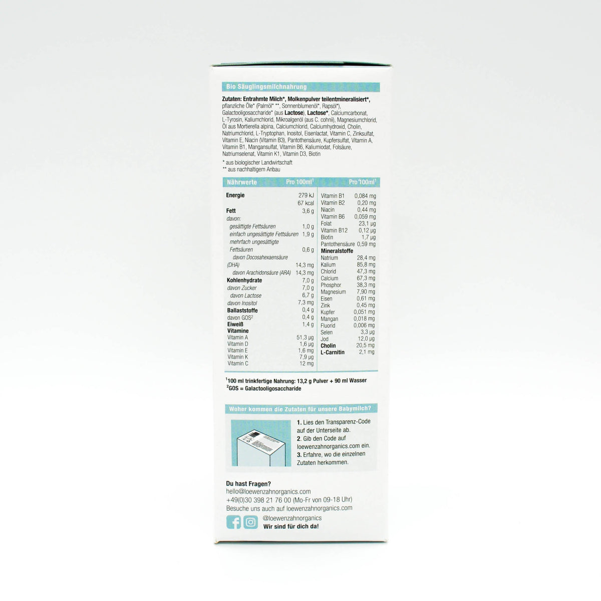 Löwenzahn Organics Stage Pre Infant Formula (500g) - 24 Boxes