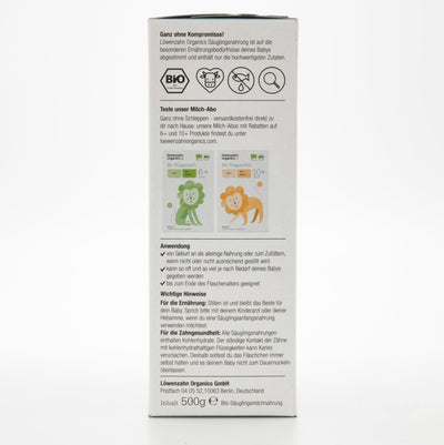 Löwenzahn Organics Stage Pre (0-6 Months) Infant Formula Ingredients