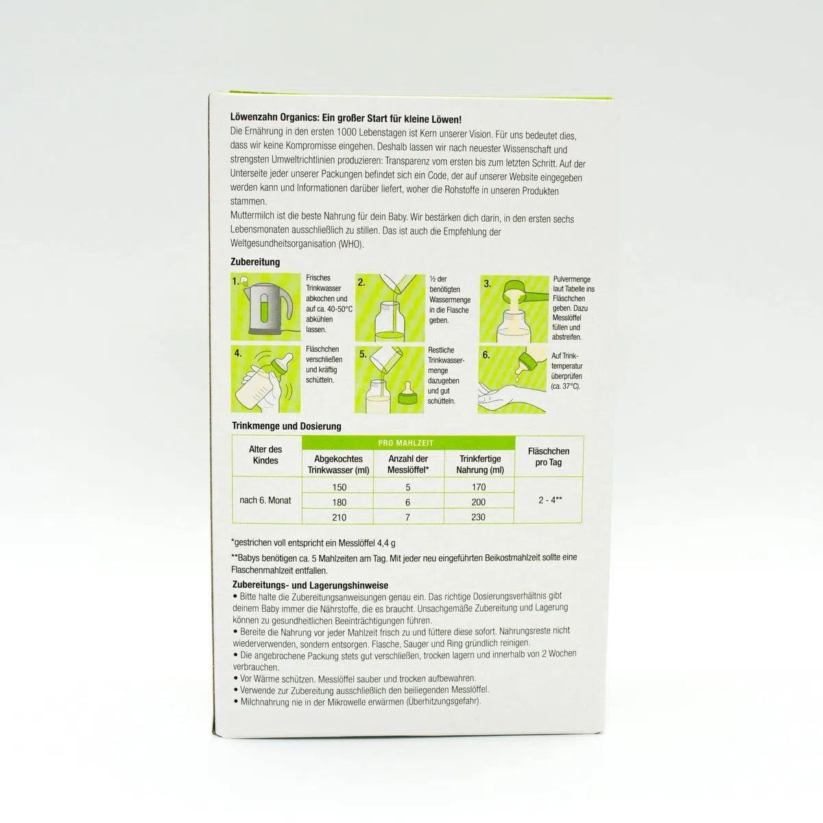 Löwenzahn Organics Stage 2 Formula (500g) - 24 Boxes
