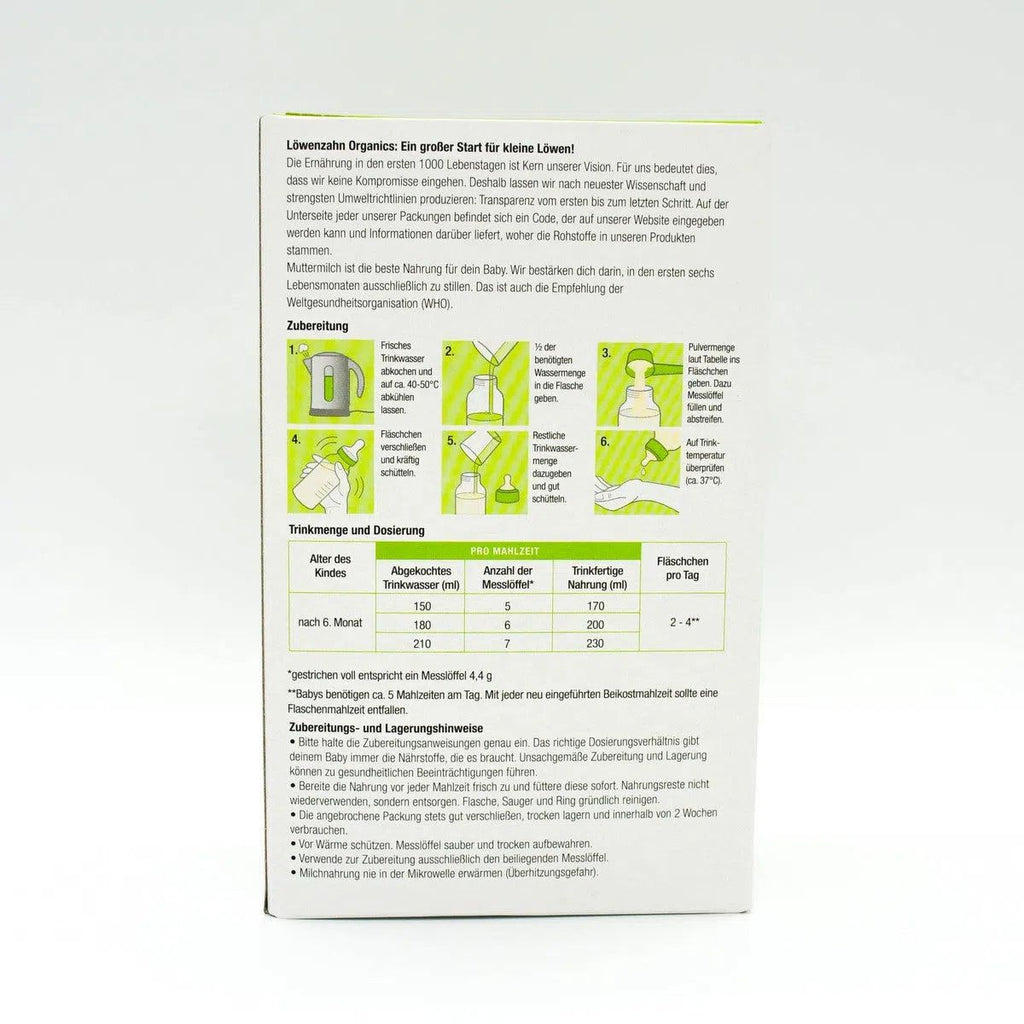 Löwenzahn Organics Stage 2 Formula (500g) - 6 Boxes