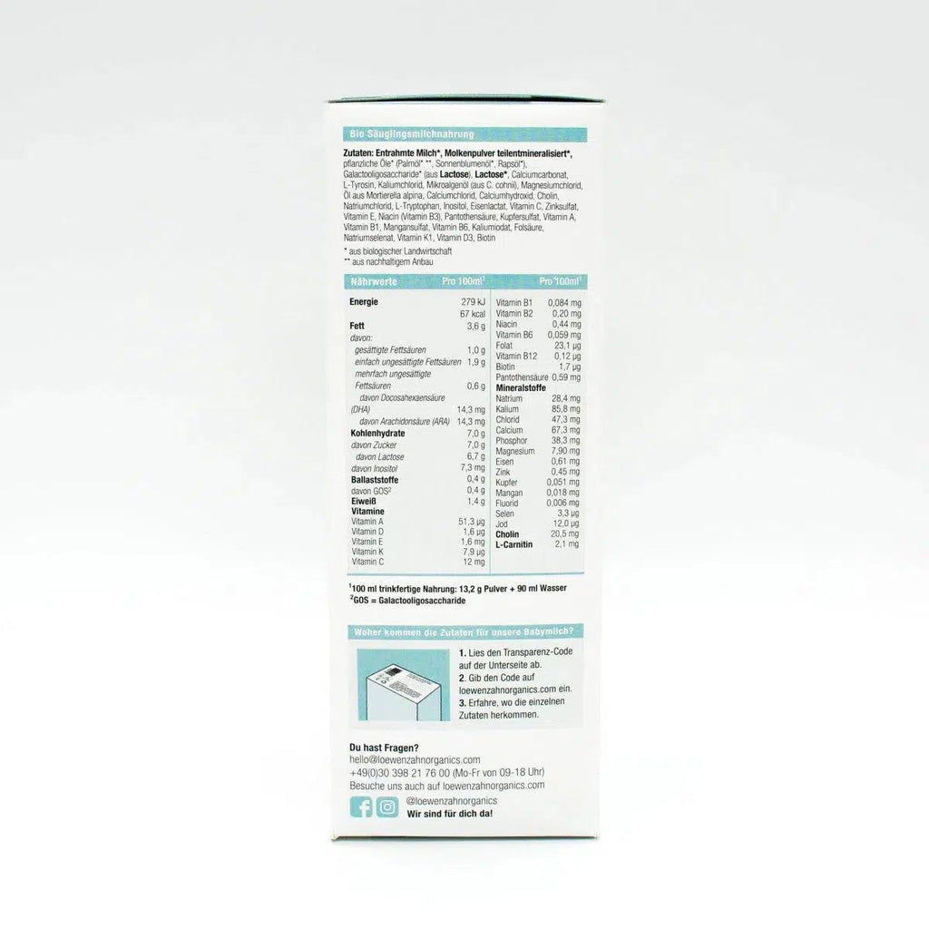 Löwenzahn Organics Stage Pre Infant Formula (500g) - 6 Boxes