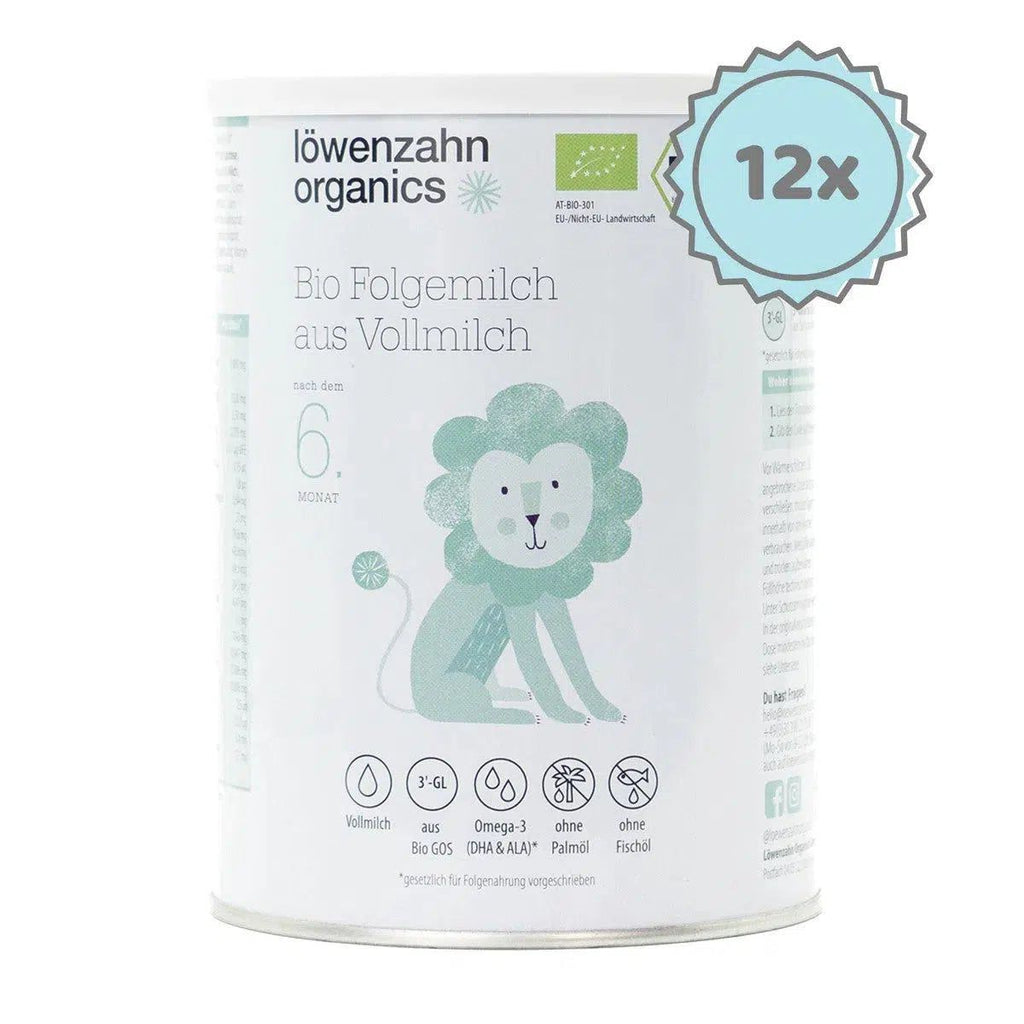 Löwenzahn Whole Cow's Milk Stage 2 | European Follow-On Baby Formula | 12 cans