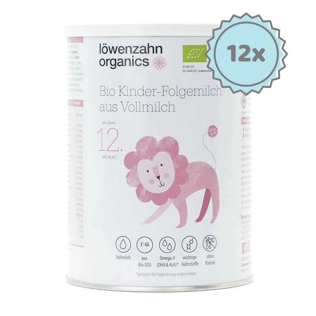 Löwenzahn Whole Cow's Milk Stage 3 | European Toddler Follow-On  Baby Formula | 12 cans