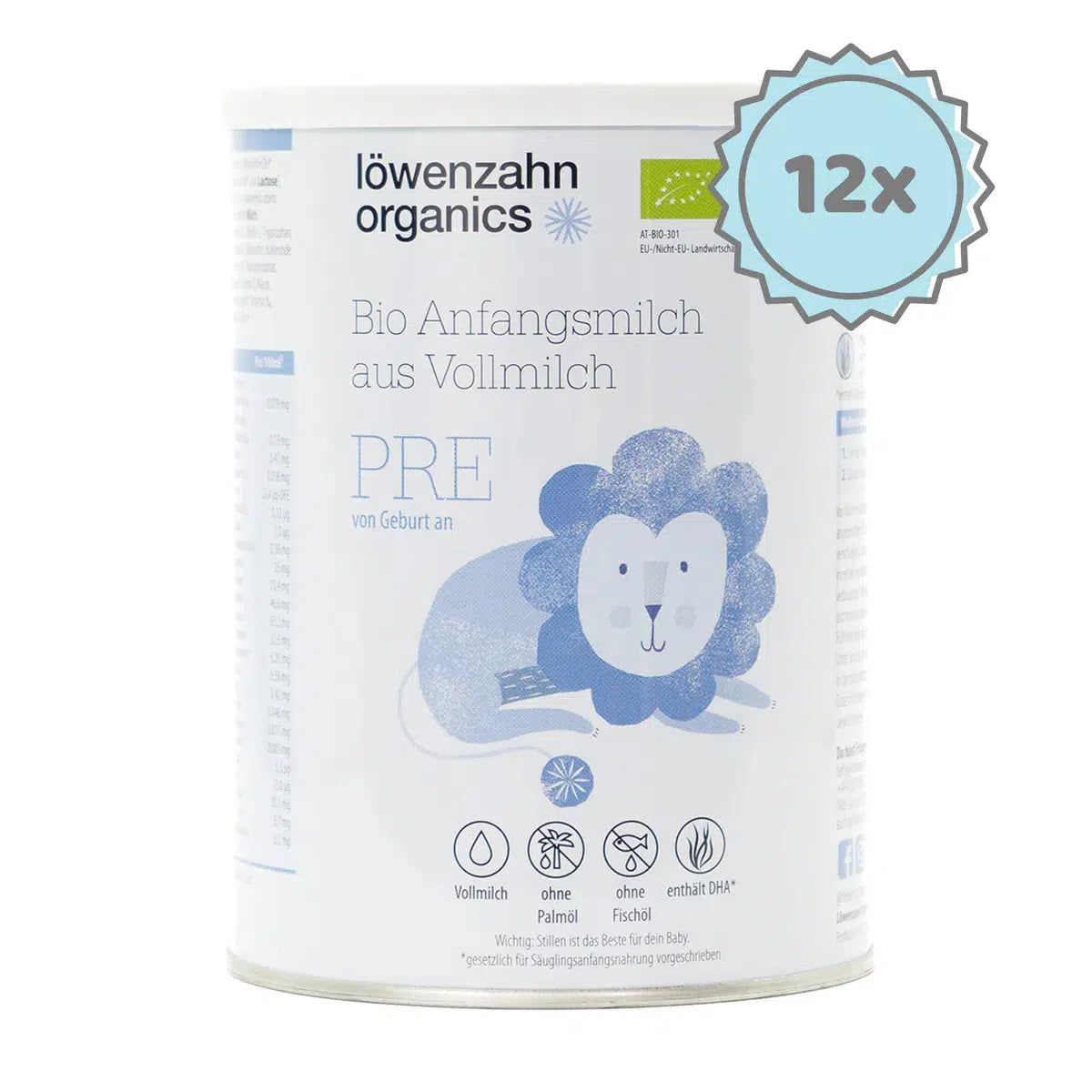 Löwenzahn Whole Cow's Milk Stage Pre | European Infant Baby Formula | 12 cans