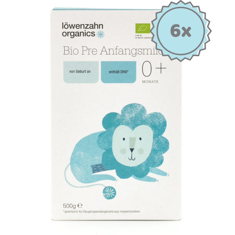 Löwenzahn Organics Stage Pre Infant Formula (500g) - 6 Boxes