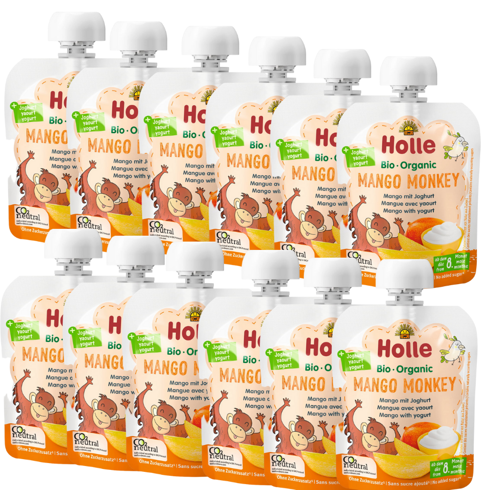 Holle Yogurt Mango Monkey - Mango with Yogurt (85 g), from 8 months - 12 Pouches