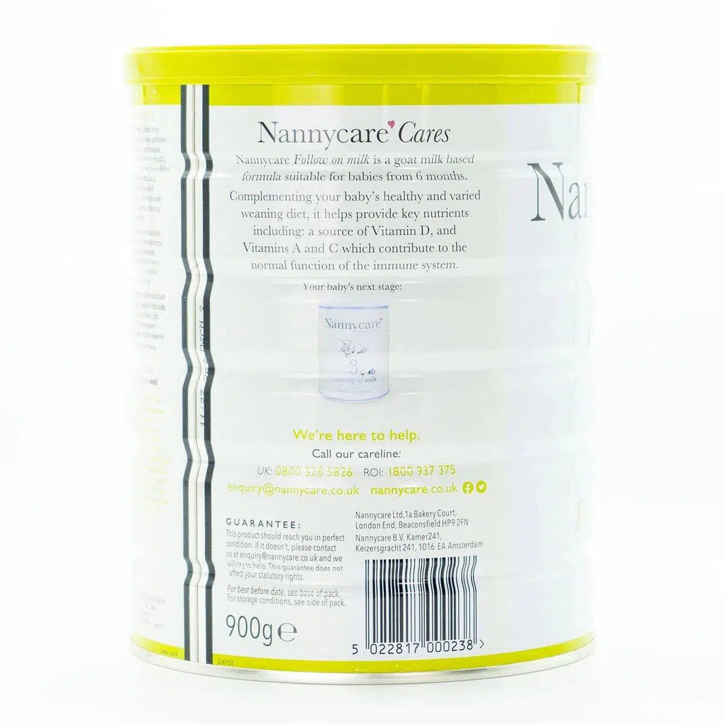 Nannycare Stage 2 (6-12 Months) Goat Milk Formula | Organic European Baby Formula - Information