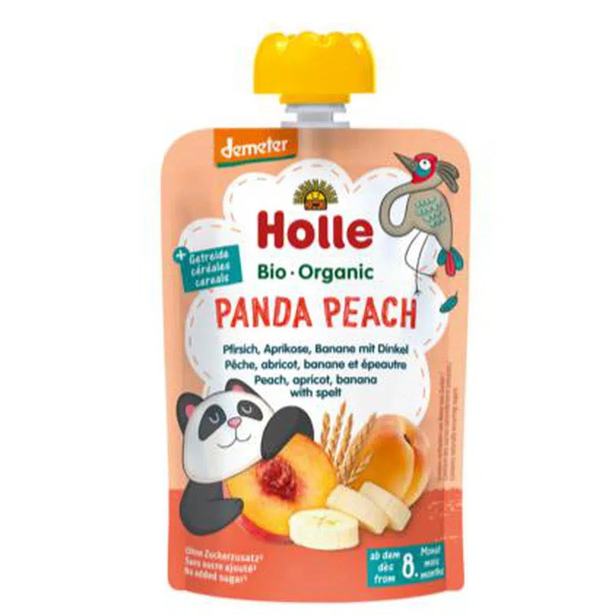 Panda Peach - Peach, Apricot, Banana with Spelt (100g), from 8 months