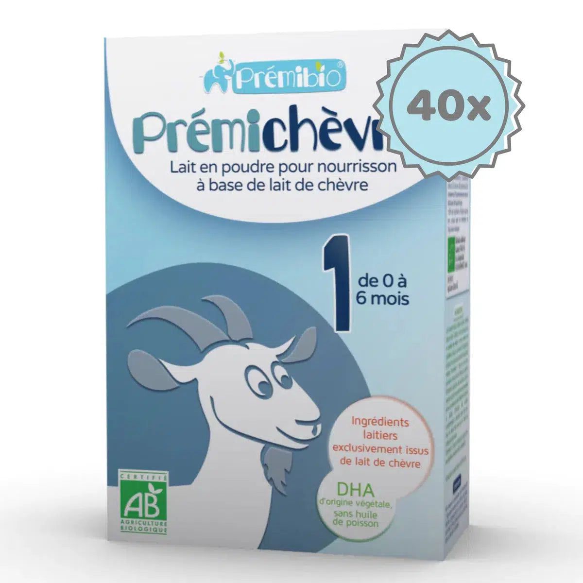 Premibio Organic Premichevre Infant Goat Formula- Stage 1 (0 to 6 months) - (600g) - 40 Boxes